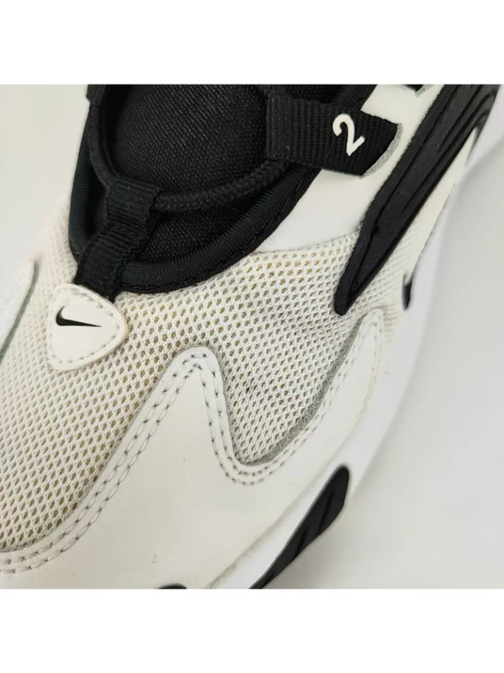 Nike Zoom 2K Women's Size 8.5 Sneakers Mesh White Black Zoom Air Shoes AO0354